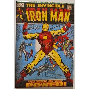 The Invincible Iron Man Comic Book Cover Superhero Marvel‎ Magnet